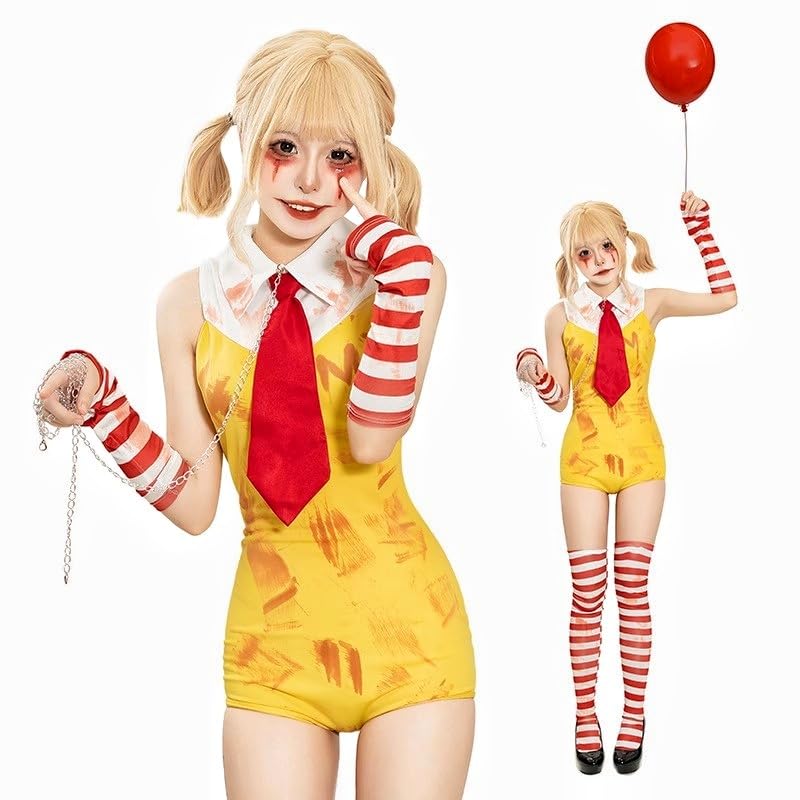 Amazon.co.jp: [飛雄] 2024新 マクドナルド マック コスプレ衣装 道化